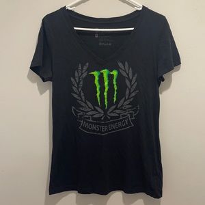 Women’s monster Energy v neck tee